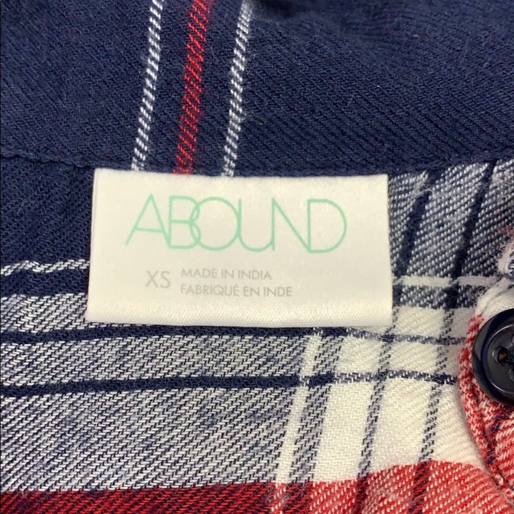 Abound Plaid Cold Shoulder Flannel - Picture 6 of 6